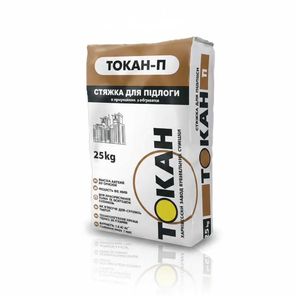 tokan_p ТОКАН-П Стяжка для підлоги ТОКАН-П (М200) товщина шару 8-80 мм. В'яжуче!!! - Зображення 1